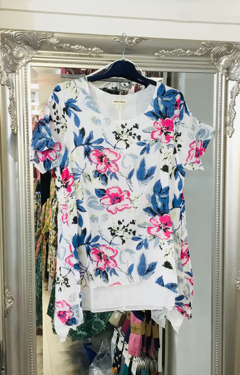 464 Floral Layered Tunic