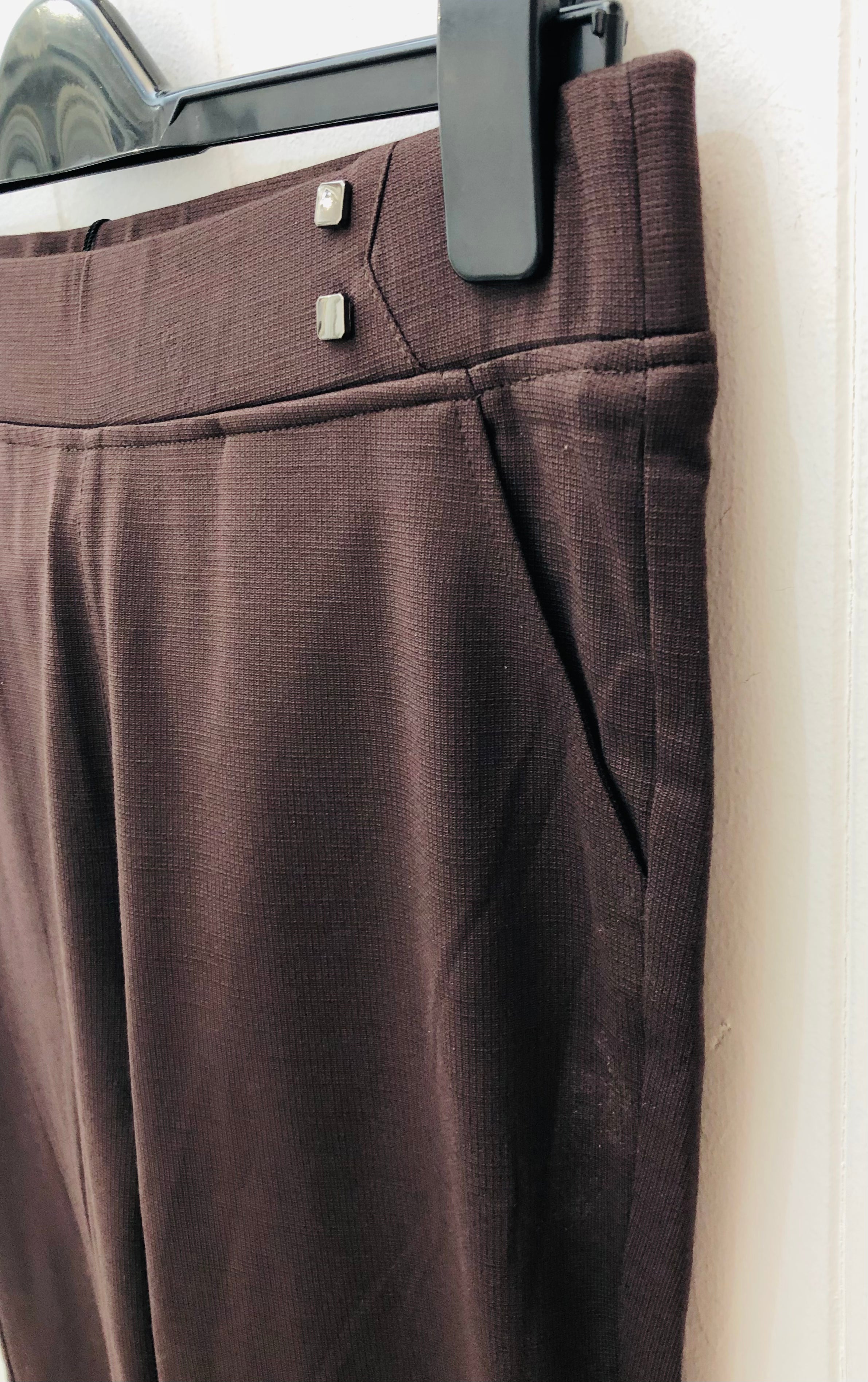 Chocolate textured Trouser 11372