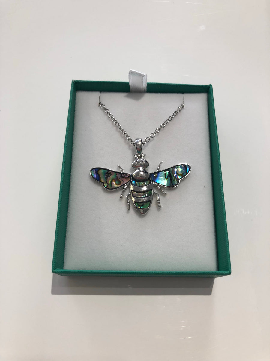 Gucci bee hot sale necklace silver