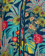 241 TROPICAL PRINT LADDER TRIM TOP