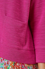 Shushma Cotton Textured Cardigan - Raspberry Rose
