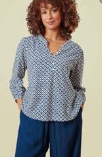 Raya Ikat Tile Top - Riviera