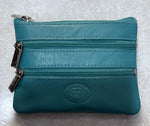 1059 Leather 4 zip Coin/Card Purse*