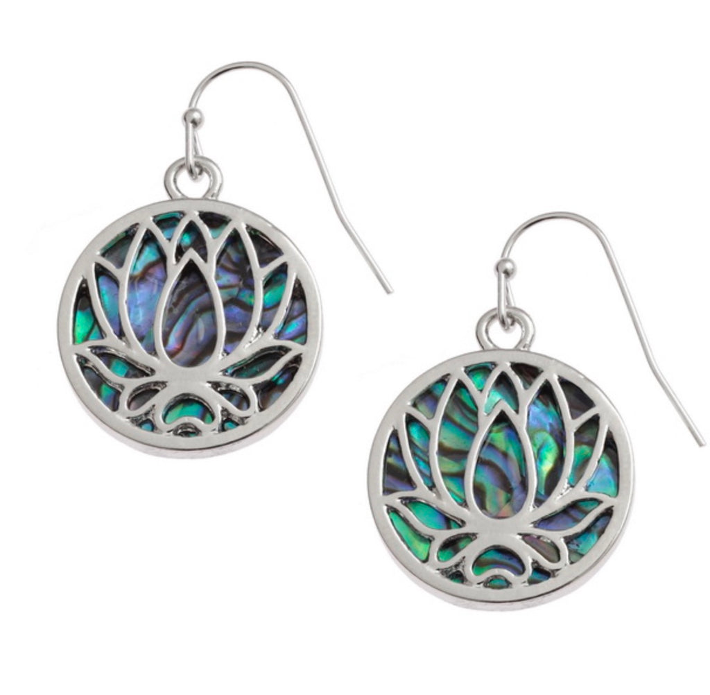 Tj287 Waterlily/Lotus flower earrings