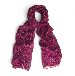 Pink Floral Print Scarf
