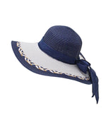 H104 CONTRAST STRAW HAT