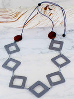FB1320 WOODEN DIAMOND NECKLACE