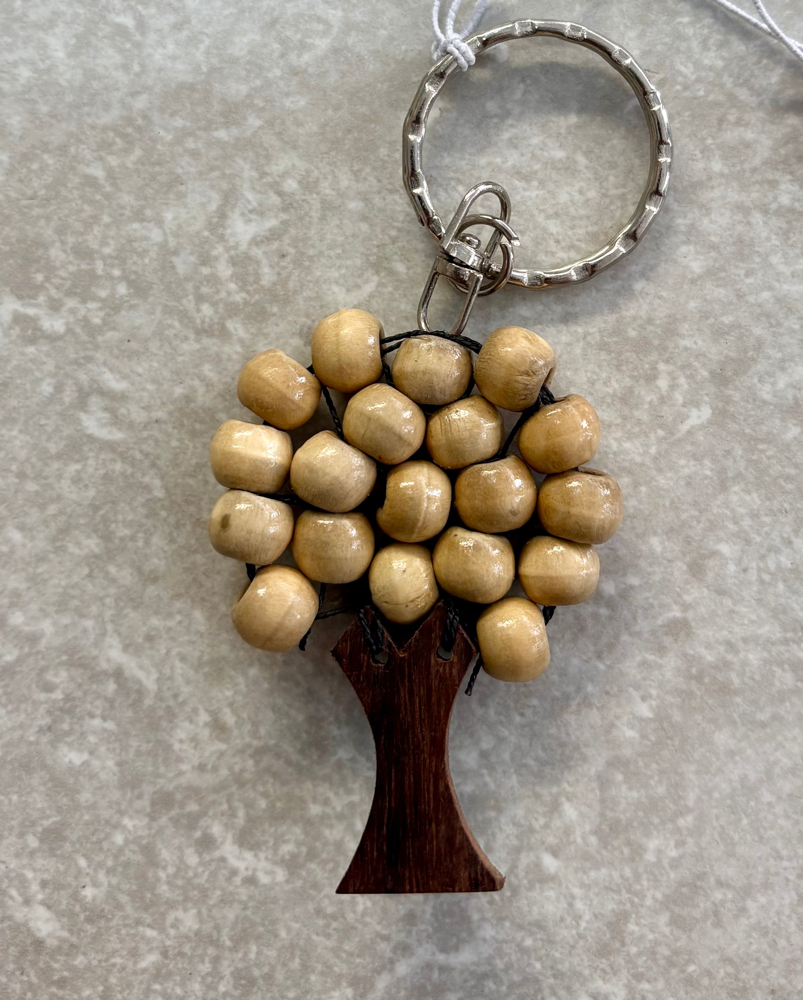 ED107 WOODEN TREE KEYRINGS