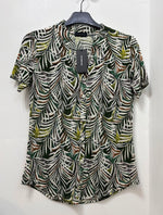 13461 Palm Leaf Print Top