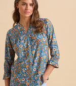 Navy Secret Garden Blouse