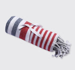 Hammam Striped Towel - Red / Navy