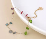 05105 Iris bracelet with rainbow crystal drops and pearls