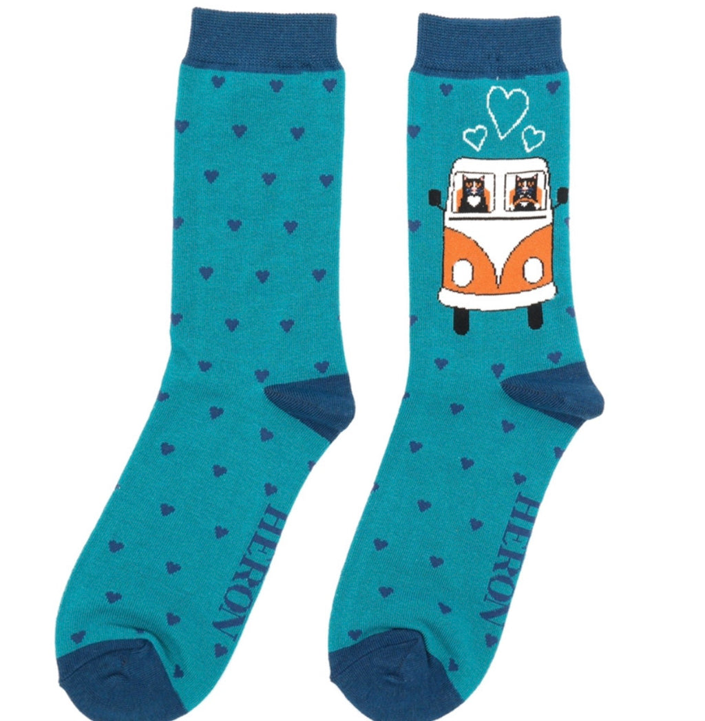 Road Trip Cats Teal (unisex)