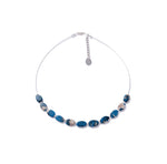 Marbled Ceramic Ovals Links Necklace