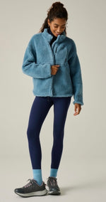 RWA797 Women's Roswind Water Resistant Full Zip Fleece Dusky Blue