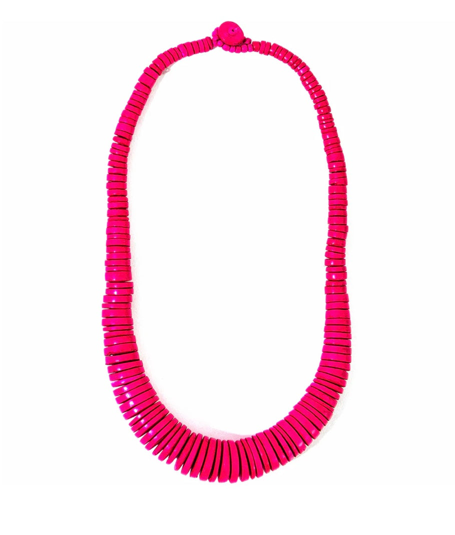 NK614 Graduated Coco Disc Necklace