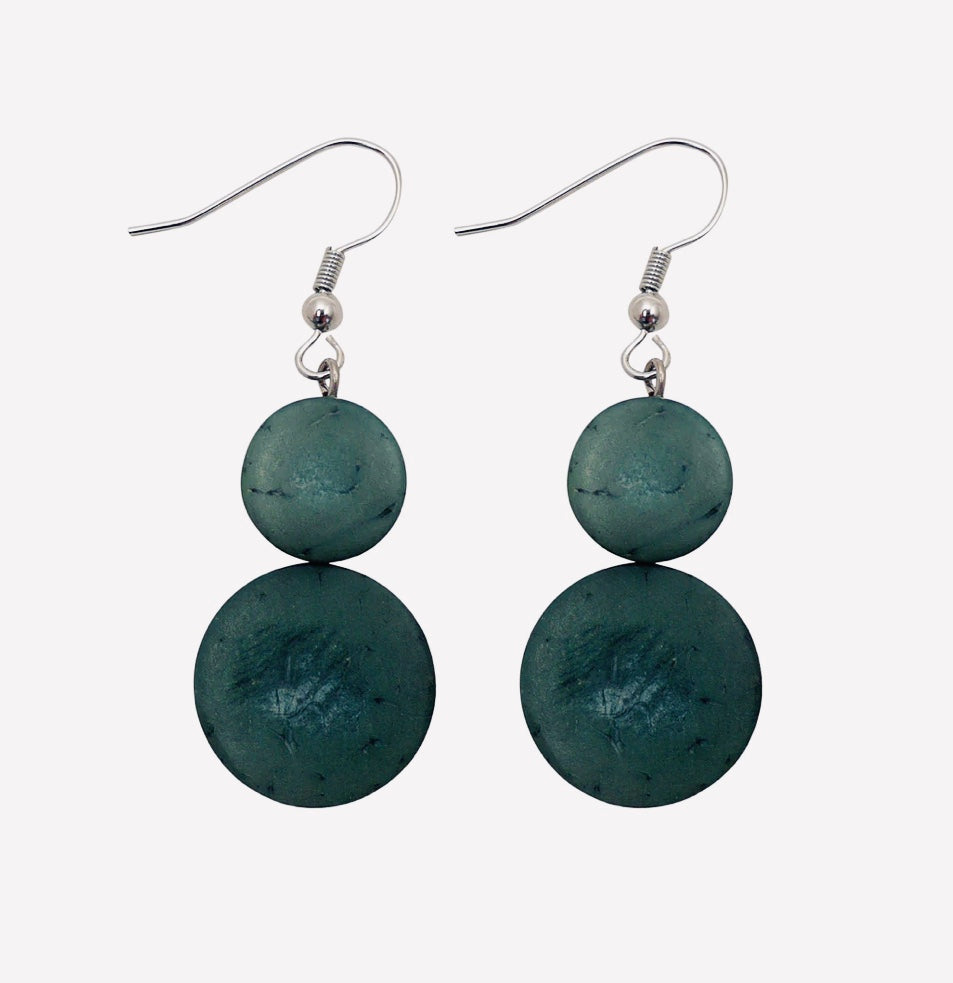 H20ce 2tier COCO DISC EARRINGS