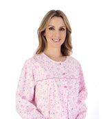 Floral Printed Luxury Flannel 43" Woven Nightdress ND04210