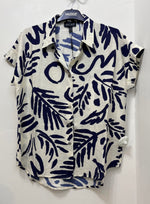 7827 Navy & Cream Shirt