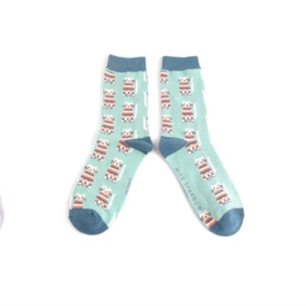 Sks448 Cosy Kitties Socks Hot Pink