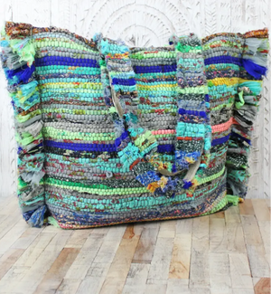 UD1301 UPCYCLED SARI FABRIC SHOPPER