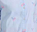 210 FLORAL EMBROIDERED STRIPE SHIRT