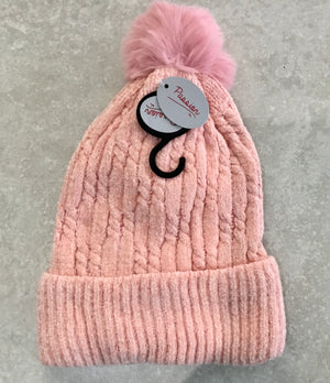 HH2359 Chenille Pom Pom Hat