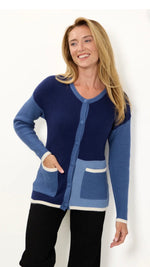 691 COLOUR BLOCK CARDIGAN
