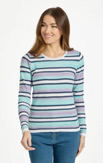 202 SPACE DYE STRIPED JUMPER