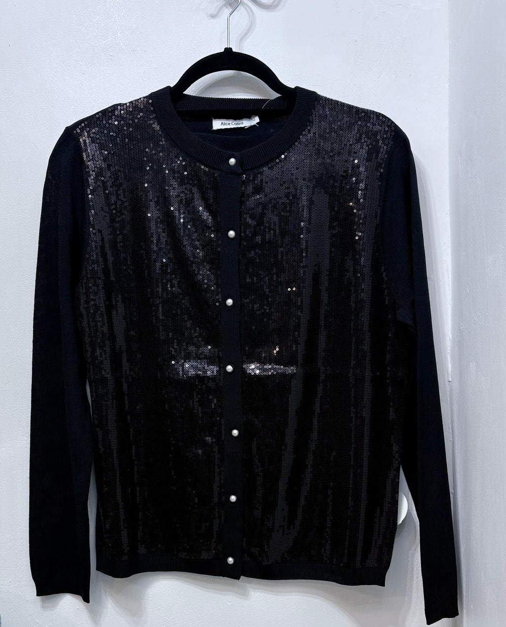 Black Elsa Sequin Cardigan