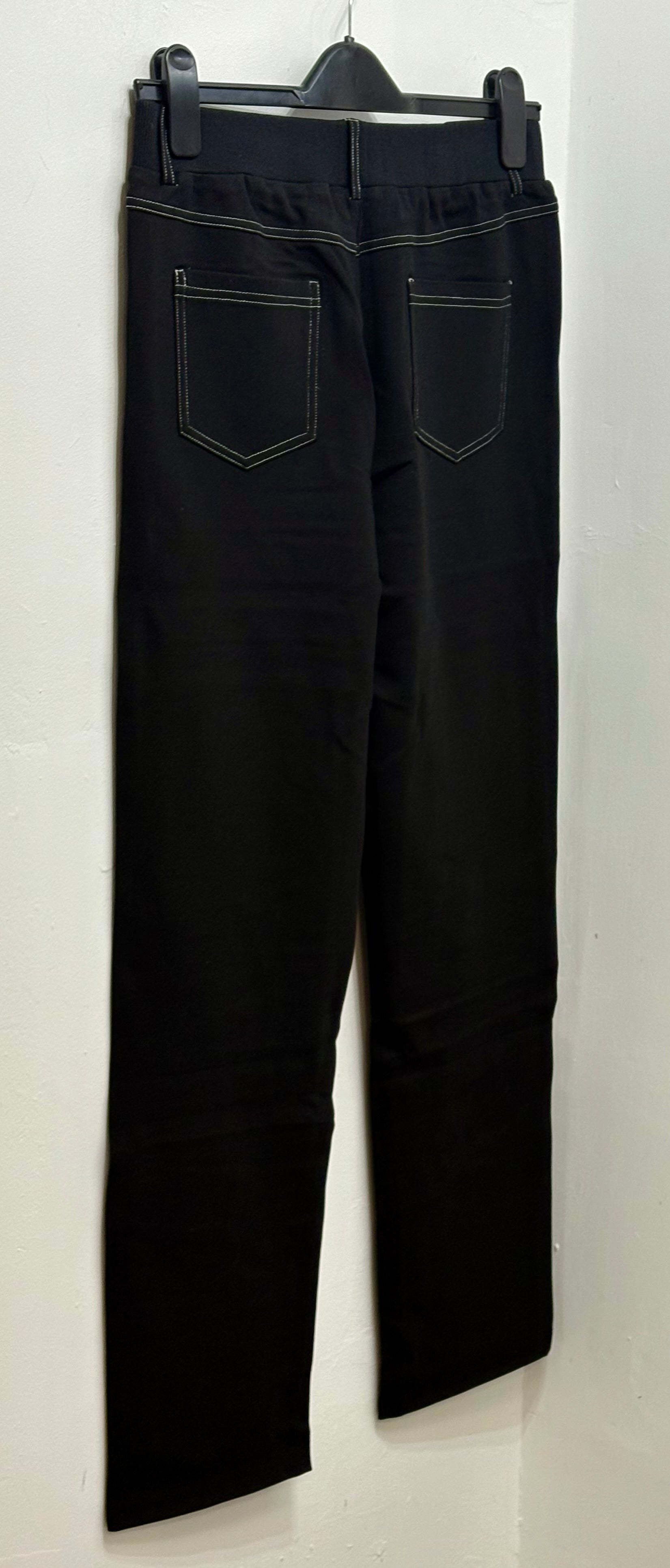 706T Black Straight Leg Ponte Trouser
