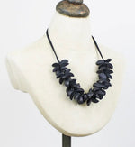 FB6301 WOODEN CLUSTER NECKLACE