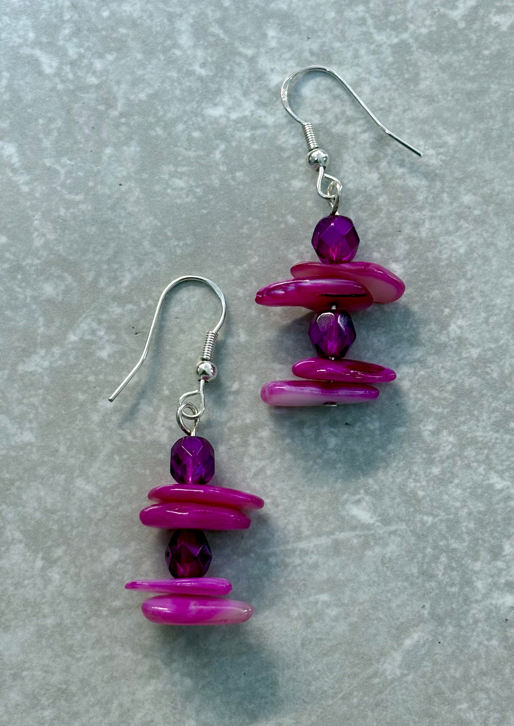 Shell & Crystal Drop Earrings