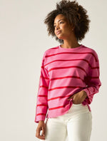 RWK051 Avira Sweatshirt | Navy White Stripe
