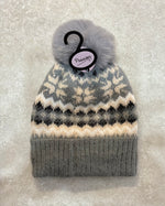 HH2533 Fair isle Pom Pom Hat