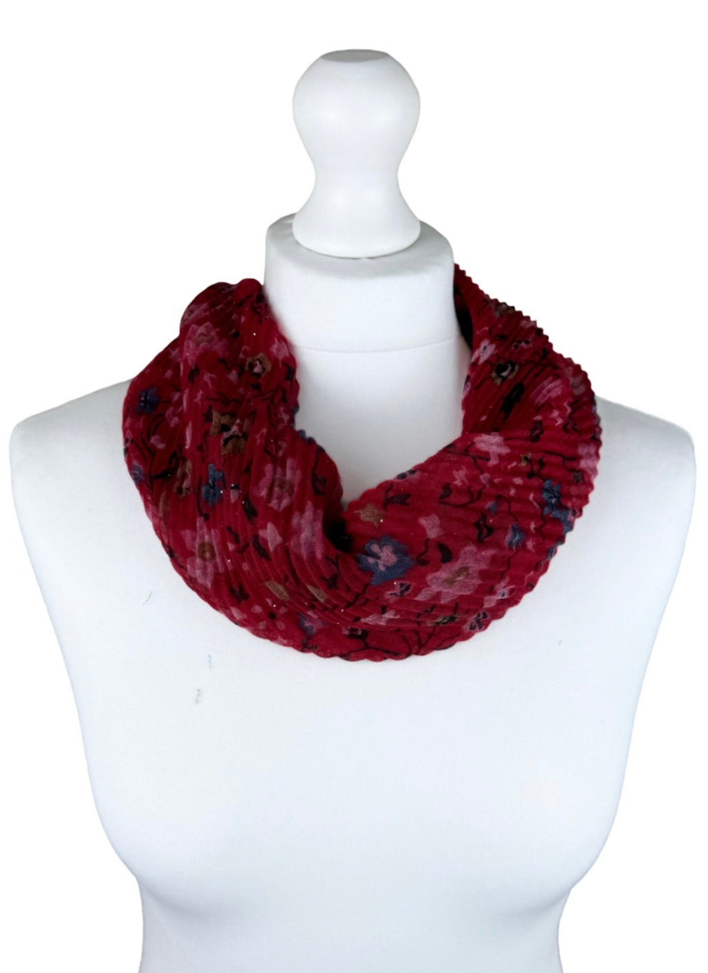 SHMM1371 Flower Print Magnetic Scarf