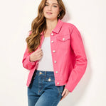 COLOURED DENIM JACKET
