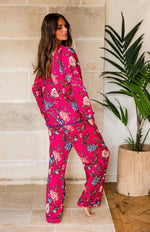 IN2267 Fuchsia Floral Pyjamas