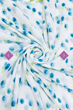 7947 Blueberry Print Tassel Scarf