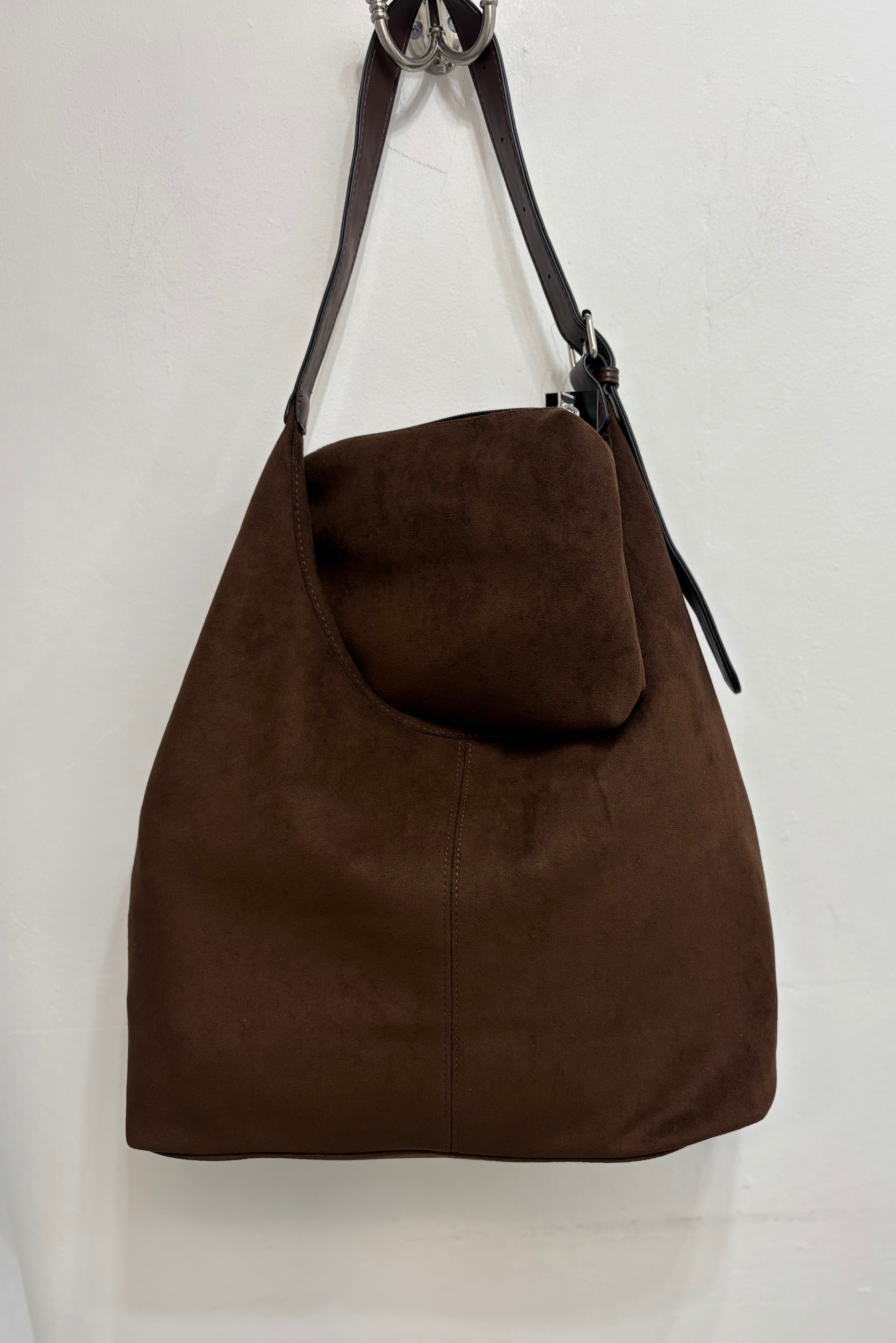 5799 Faux Suede Hobo Bag