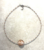 Murano Glass and Crystal Bead Necklace