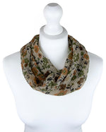 SHMM1371 Flower Print Magnetic Scarf