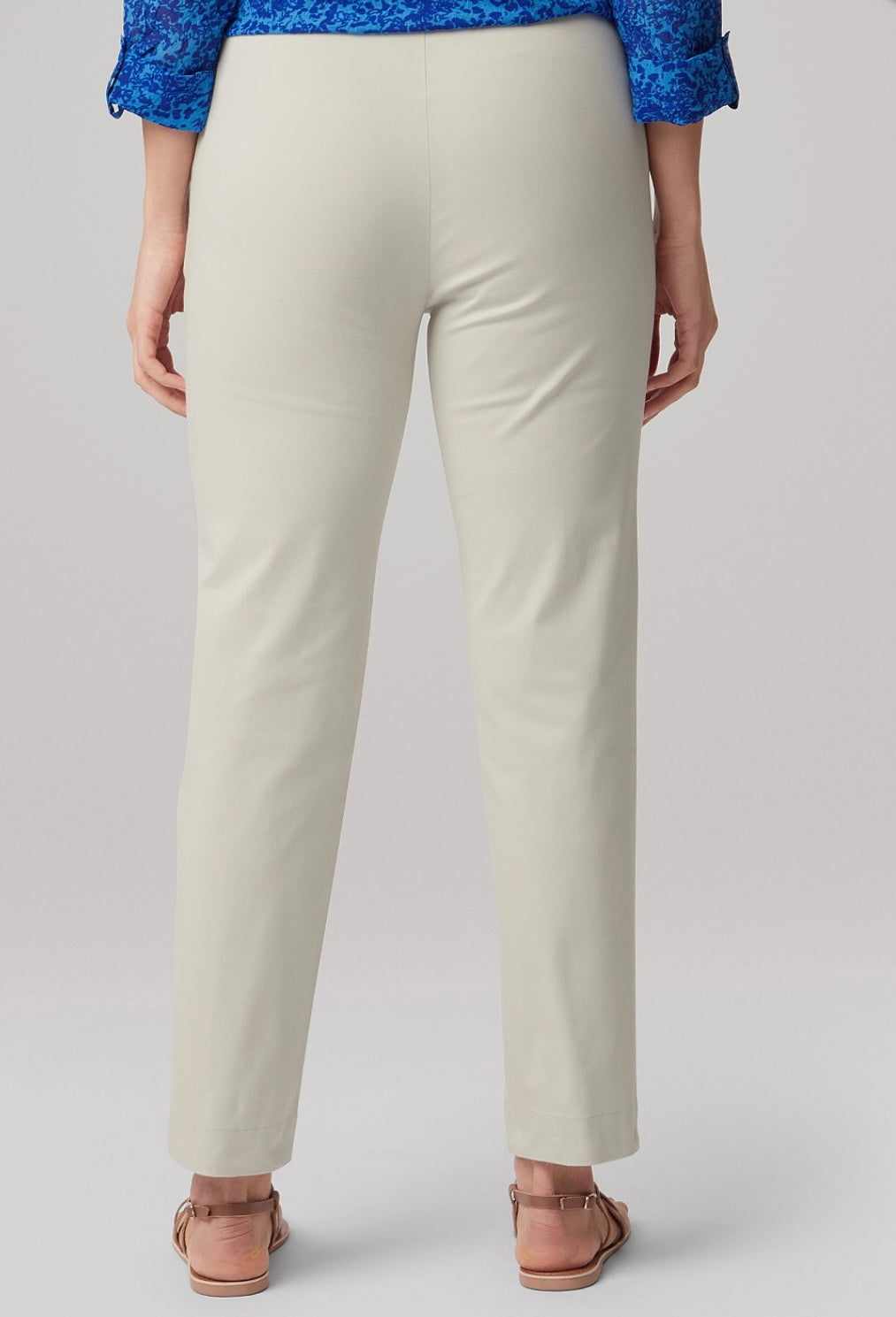 Cotton Twill Eliana Trouser - Stone