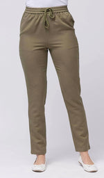 7191 Saloos Slim Leg Trousers with Pockets