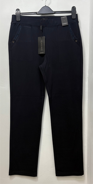13045 Ponte Pull up Trouser with pocket detail