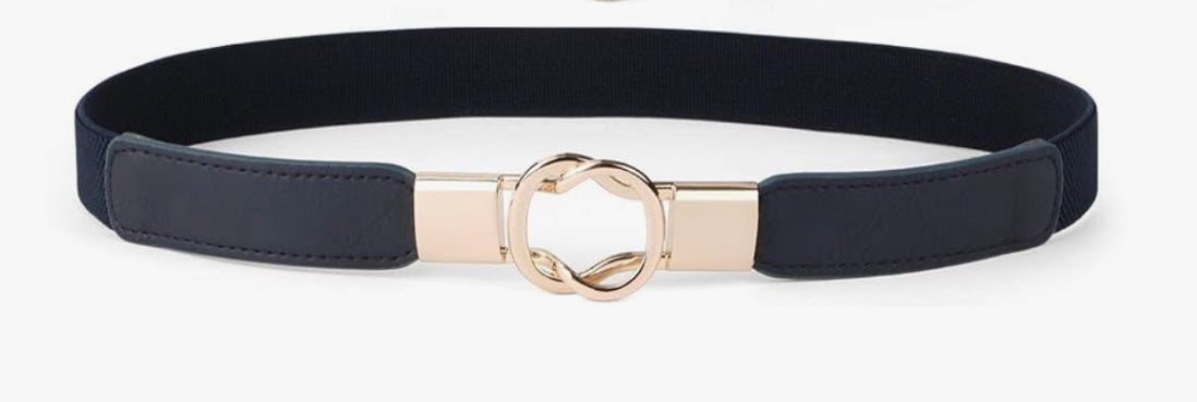 Stretch Waist Belt with Buckle Detail