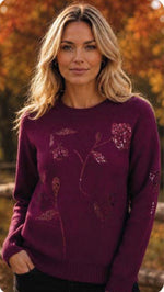 690 SEQUIN FLOWER JUMPER