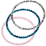 F0287 4mm glass bead bracelet