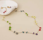 05105 Iris bracelet with rainbow crystal drops and pearls