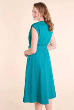 PO2141 FIT AND FLARE WRAP DRESS